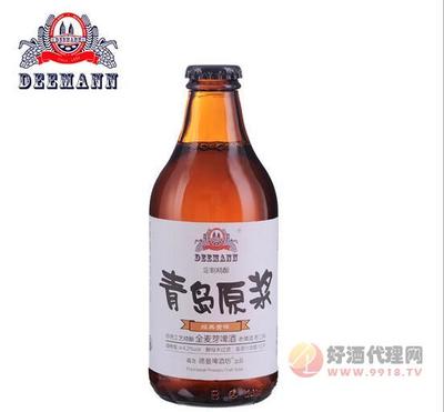 12度青岛原浆经典德曼精酿黄啤酒296ml